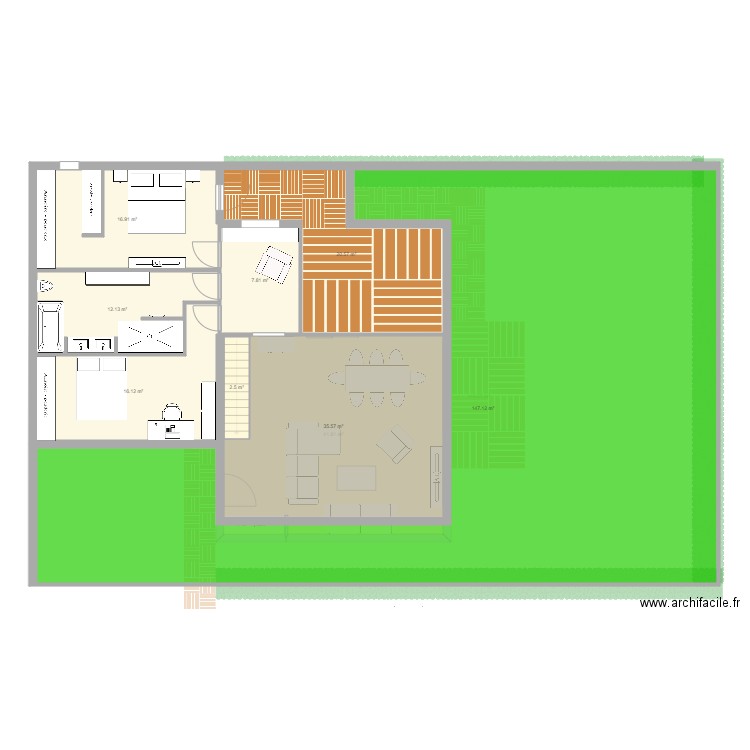 vcb vc. Plan de 0 pièce et 0 m2