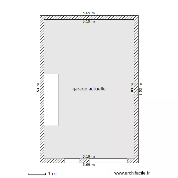 garage ancien. Plan de 