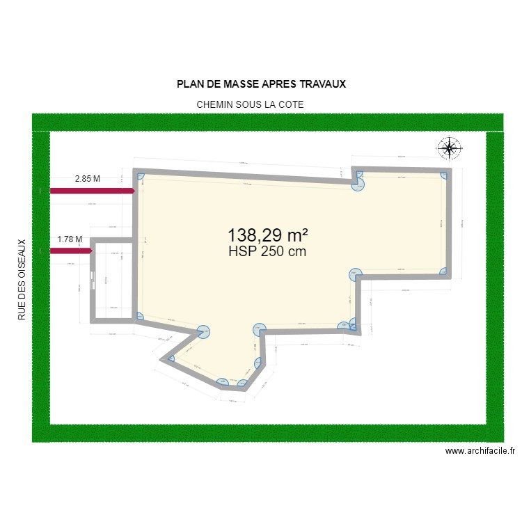 KAWAK. Plan de 1 pièce et 138 m2