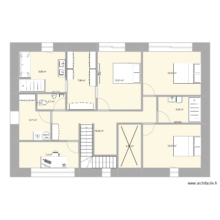 Houdemont - version 1. Plan de 11 pièces et 94 m2
