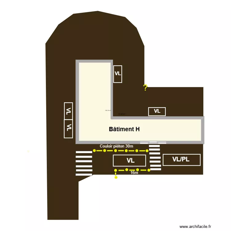 Bat H. Plan de 1  et 37 m²