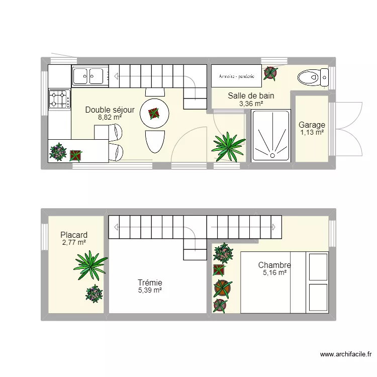 golden roulotte. Plan de 