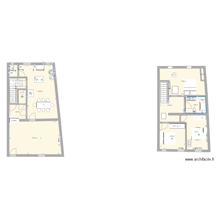 DFRCMA_1. Plan de 12 pièces et 123 m2