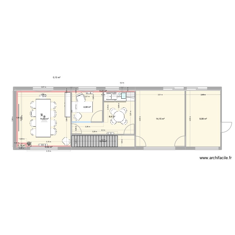 PROJET 3: MEZZA/ ARCHIVES / BUREAUX. Plan de 0 pièce et 0 m2