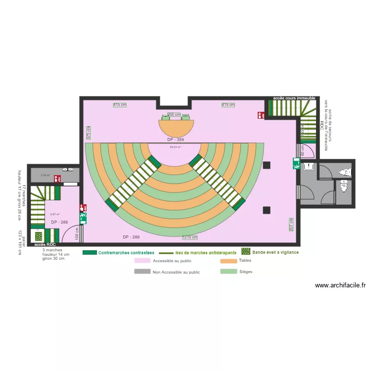 SOUS SOL PEREIRE RECYCLAGE RECUPERATION APRES TRAVAUX. Plan de SOUS SOL PEREIRE RECYCLAGE RECUPERATION APRES TRAVAUX. Plan de