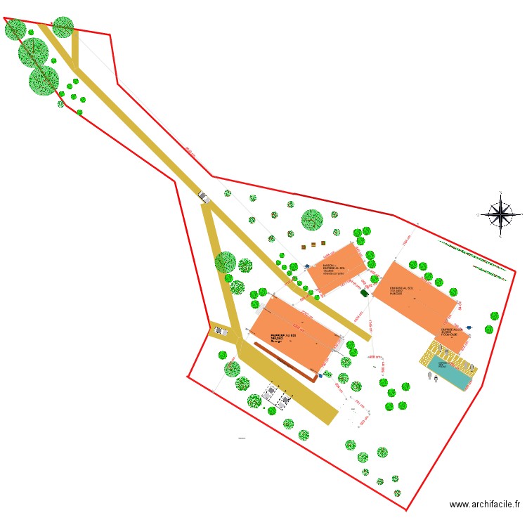 PLAN DE MASSE PROJET SIMPLIFIE. Plan de 0 pièce et 0 m2