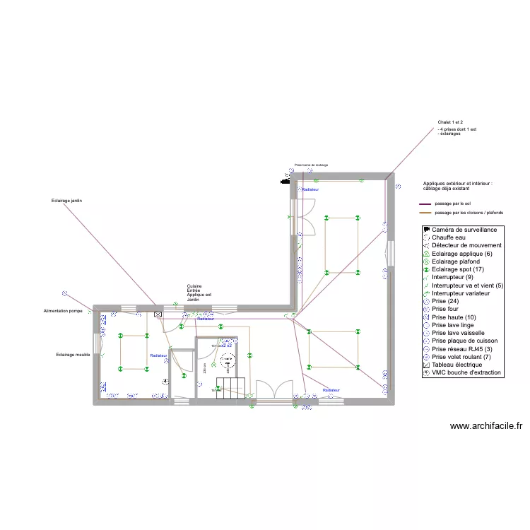 Plan électrique RDC . Plan de Plan électrique RDC . Plan de