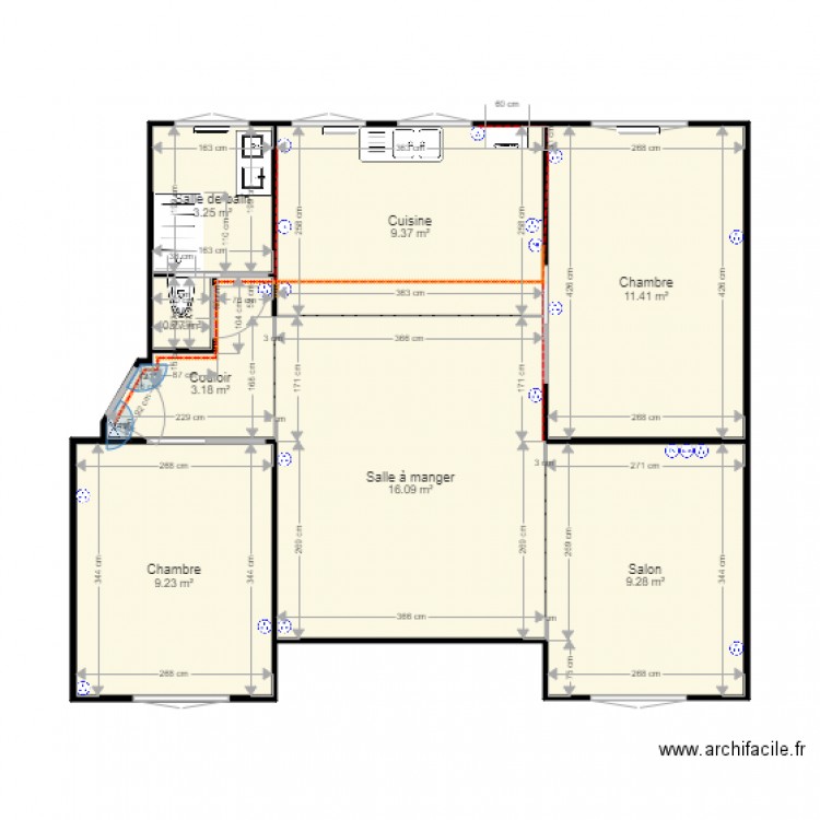 plan appartement 160 m2
