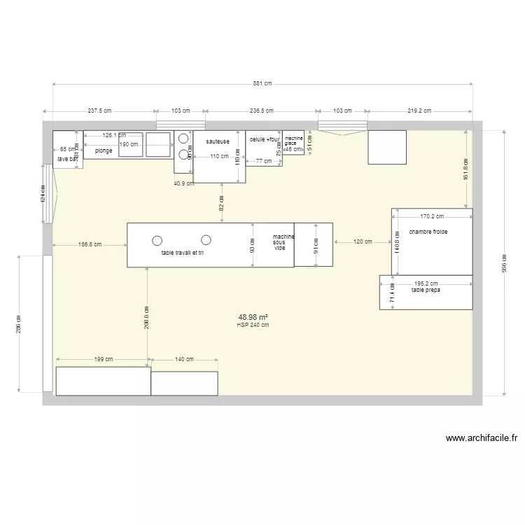 boucherie pineau. Plan de 