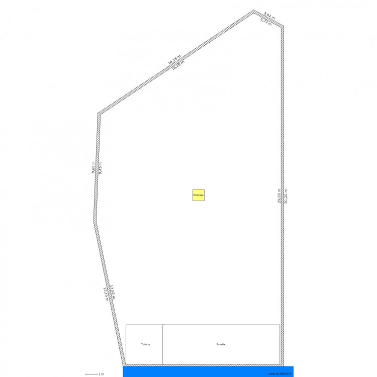 Croquis terrain de pétanque d'Agourai. Plan de 0 pièce et 0 m2