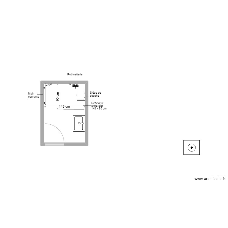 BOUKHALAT SDB projet. Plan de 0 pièce et 0 m2