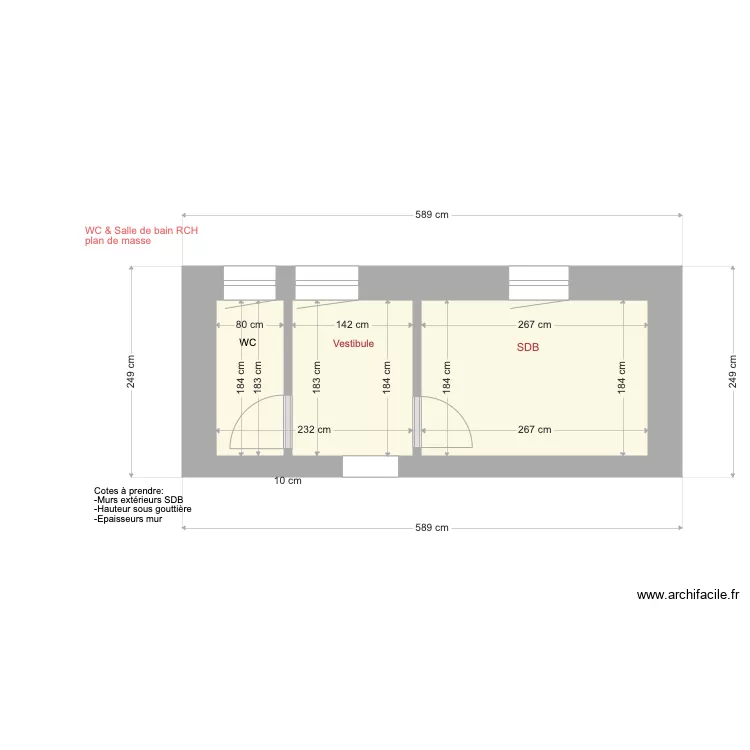 Bloc salle de bain maison 1. Plan de Bloc salle de bain maison 1. Plan de
