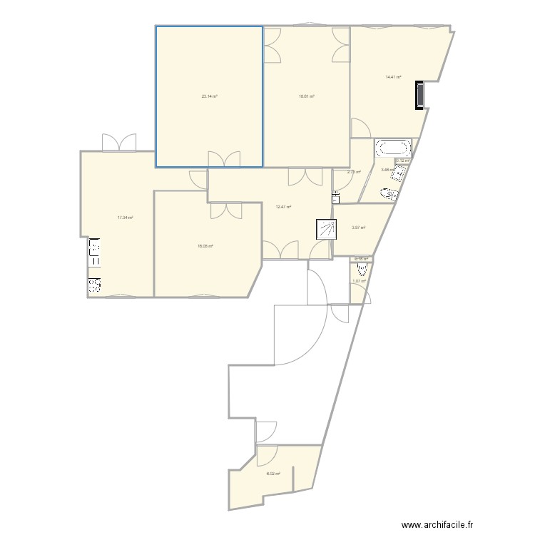 43 Wagram. Plan de 0 pièce et 0 m2