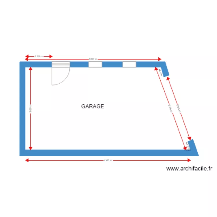 GARAGE. Plan de 