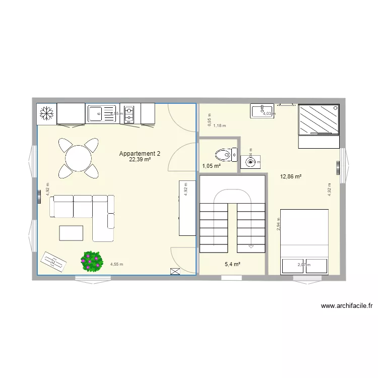 REPUBLIQUE APPART2. Plan de 