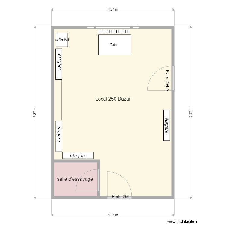 plan 250 bazar. Plan de 0 pièce et 0 m2