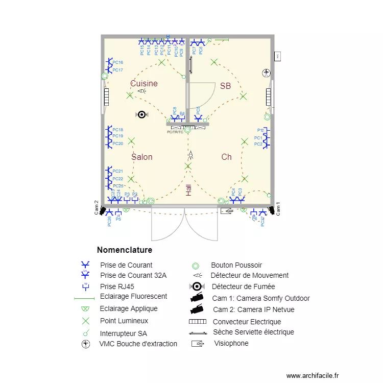 Cellule 3D Plan Architectural Sans Meubles 09mars. Plan de 