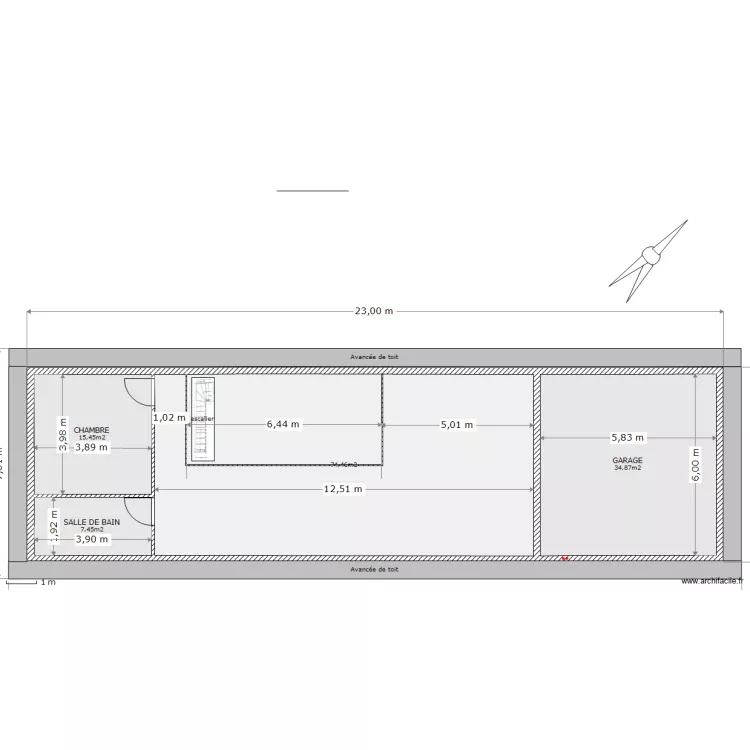 Etage 100e . Plan de 
