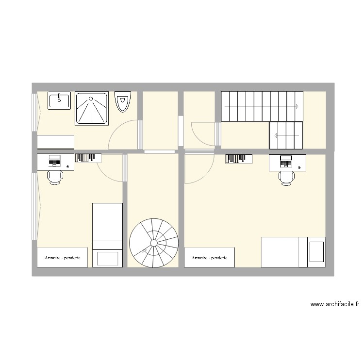 2ème projeté. Plan de 0 pièce et 0 m2