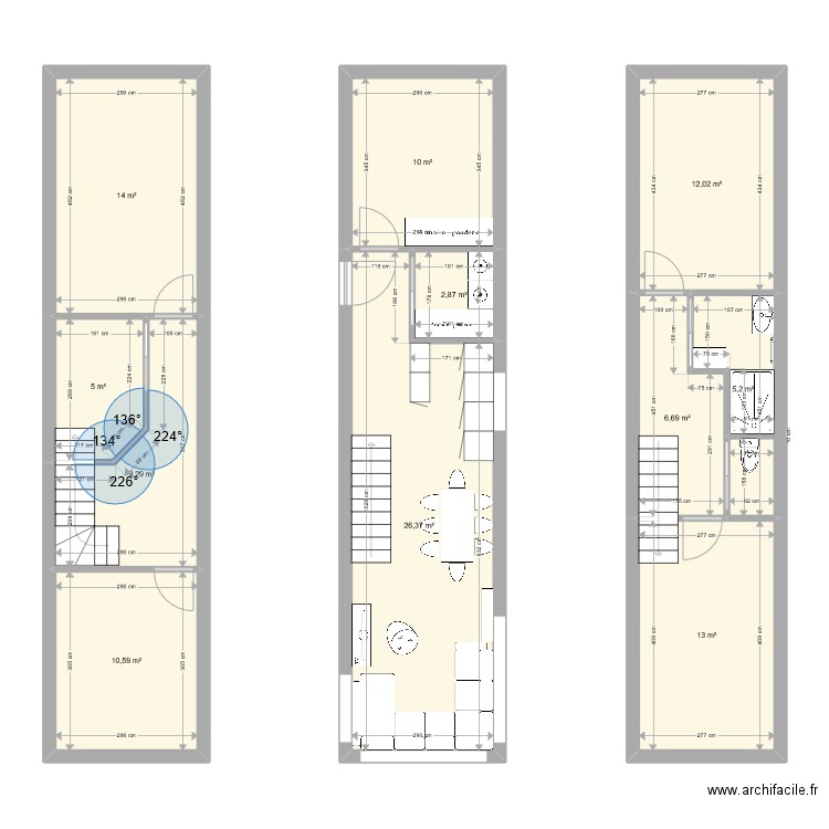 Maison Tiny. Plan de 11 pièces et 115 m2