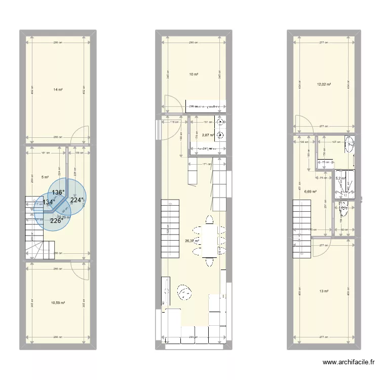Maison Tiny. Plan de 