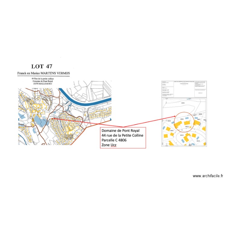 MARTENS PLAN SITUATION. Plan de 0 pièce et 0 m2