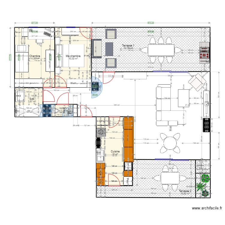 T3 PLAZA TALABO DERNIER ETAGE DEFINITIF. Plan de 12 pièces et 80 m2