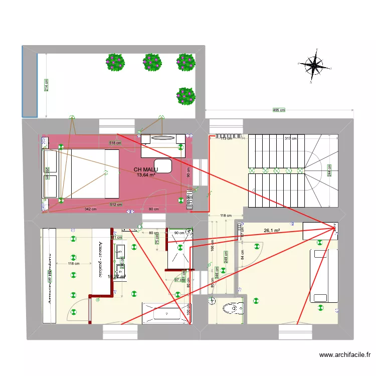 COLLONGES N1chauffage. Plan de 