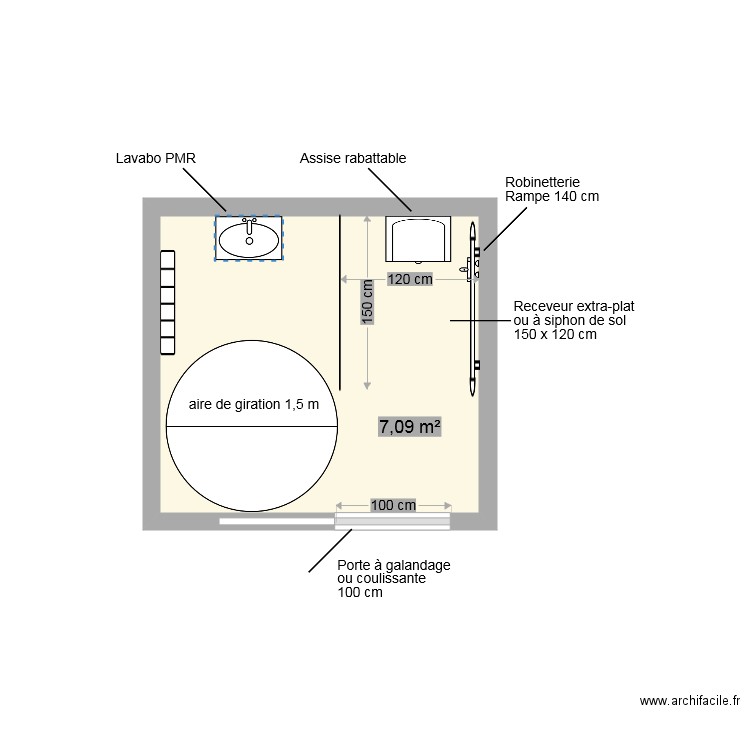 Nembrini SDB projet. Plan de 0 pièce et 0 m2