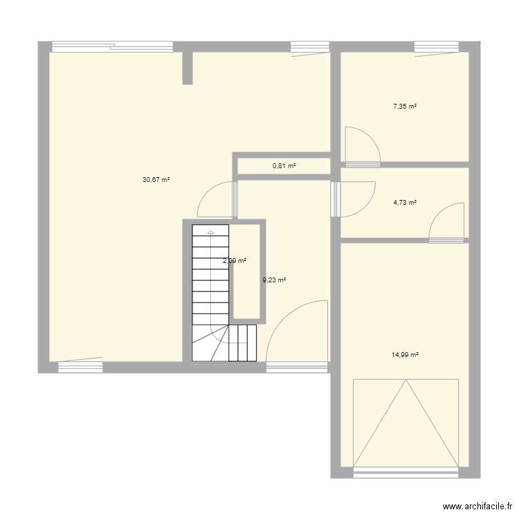 Palaiseau. Plan de 7 pièces et 70 m2