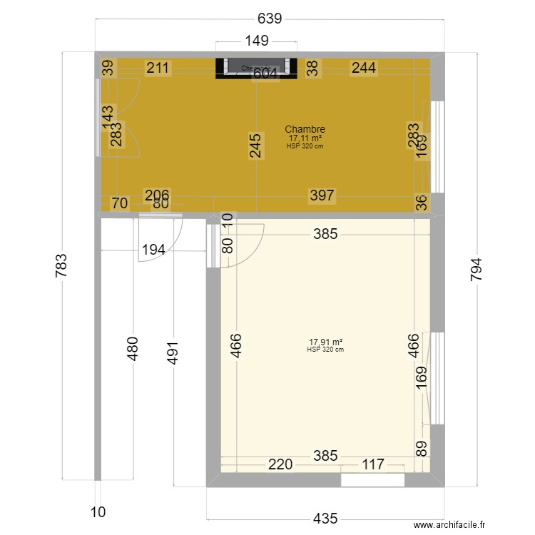 Chbre Gab. Plan de 0 pièce et 0 m2