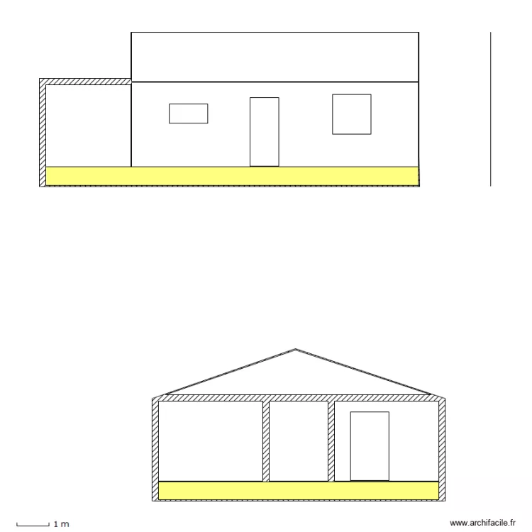 Plan façade EST SUD. Plan de Plan façade EST SUD. Plan de