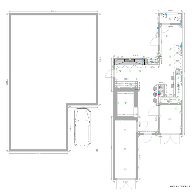 Bungalow seul. Plan de 0 pièce et 0 m2