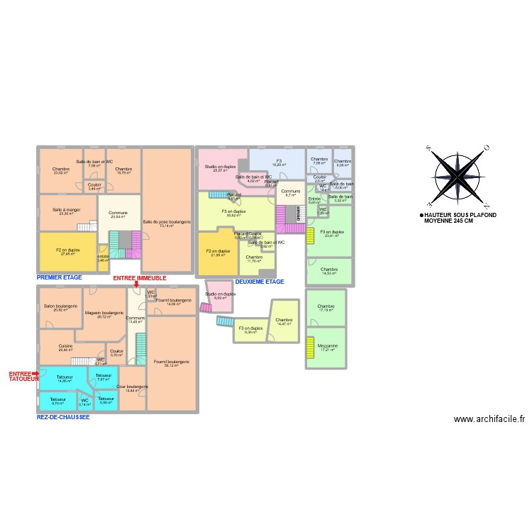 Robert immeuble. Plan de 0 pièce et 0 m2