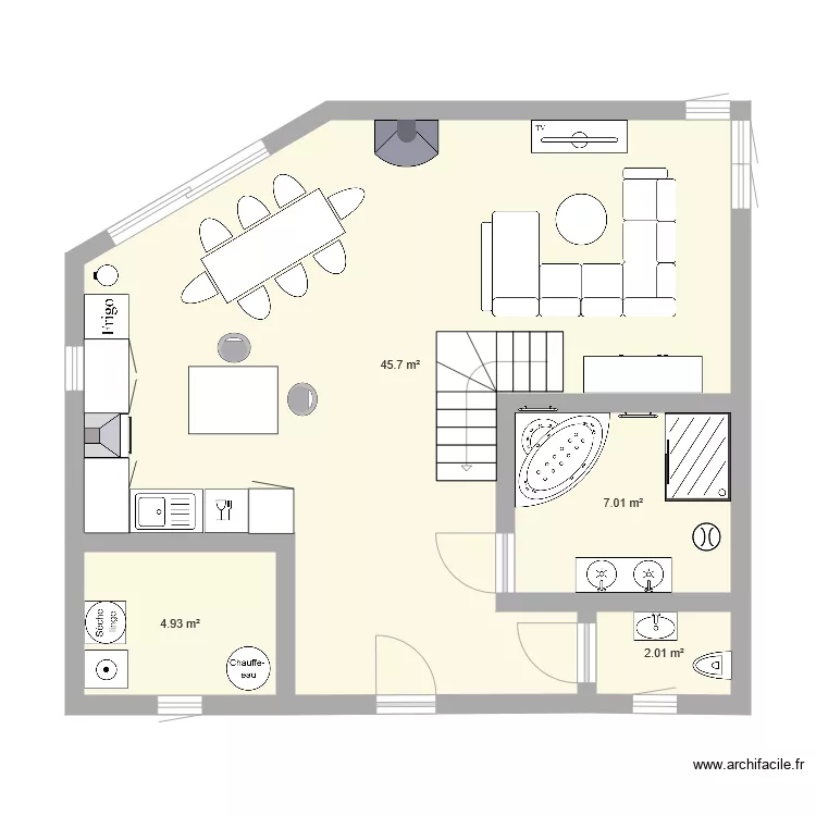 Maison 3D . Plan de 
