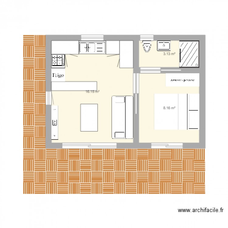 BUNGALOW 30m2 02. Plan de 0 pièce et 0 m2