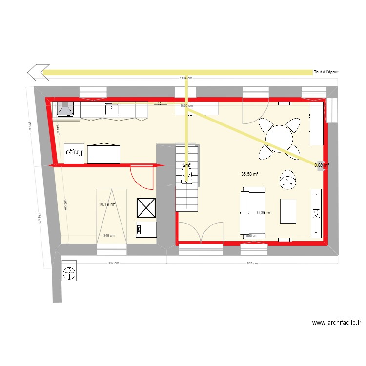 BATAILLE Nadège. Plan de 11 pièces et 92 m2