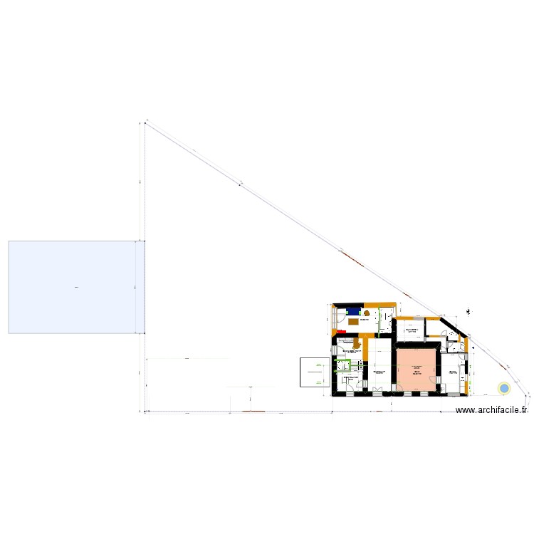 2023 05 TESTB 1 RENO LOT B Habitat. Plan de 1 pièce et 26 m2