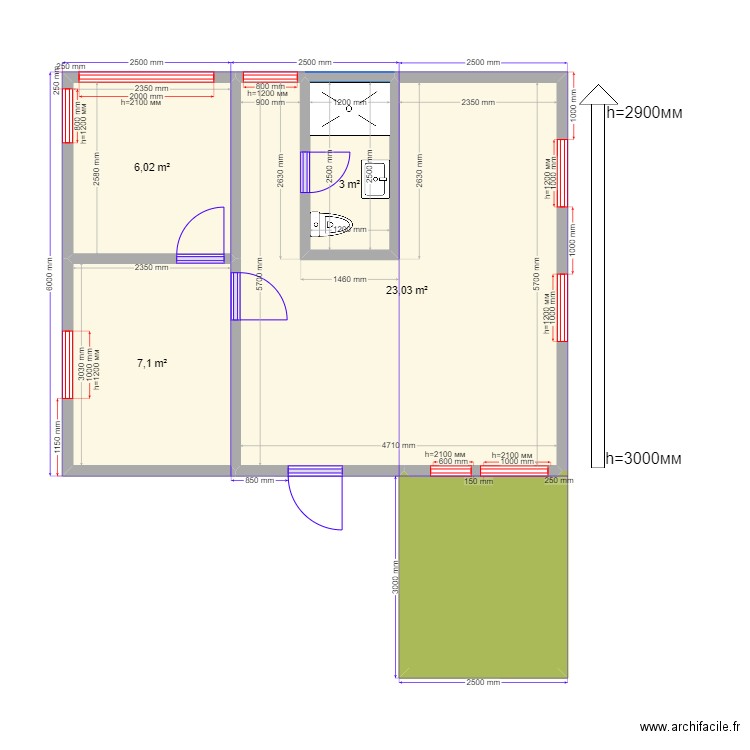45 888 Кирилл. Plan de 0 pièce et 0 m2