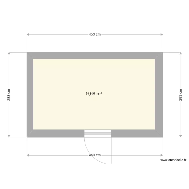 Abri jardin. Plan de 
