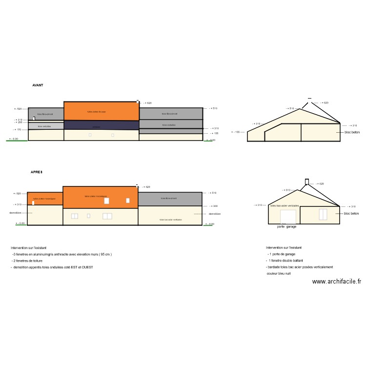 facade nord et ouest 2. Plan de 0 pièce et 0 m2