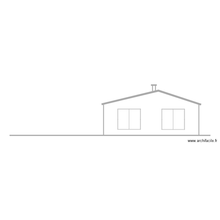 pignon maison nouveau projet plus5. Plan de 0 pièce et 0 m2