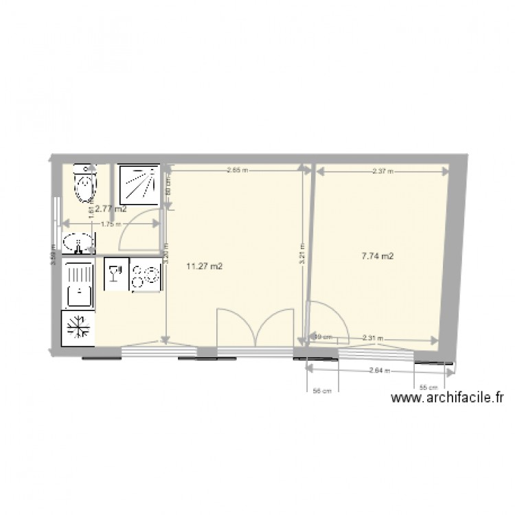 PETITE MAISON PLAN VV. Plan de 0 pièce et 0 m2