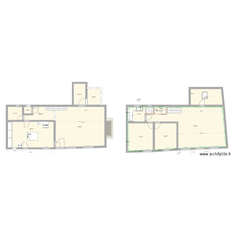 petite maison 3 2 22. Plan de 0 pièce et 0 m2