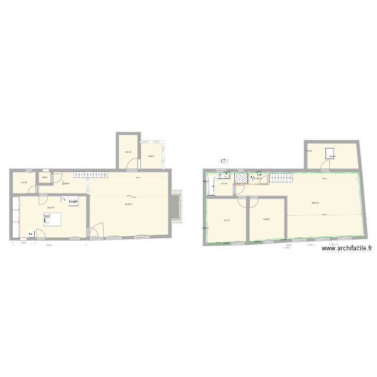 petite maison 3 2 22. Plan de 21 pièces et 180 m2