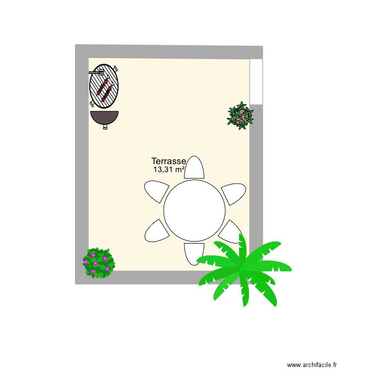 Terrasse . Plan de 0 pièce et 0 m2