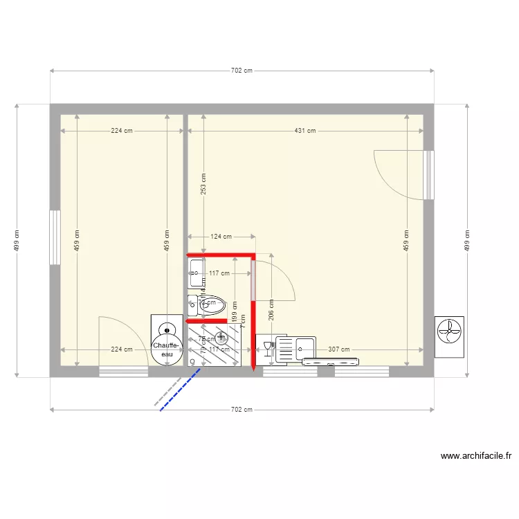 garage actuel 4 Plomberie. Plan de 