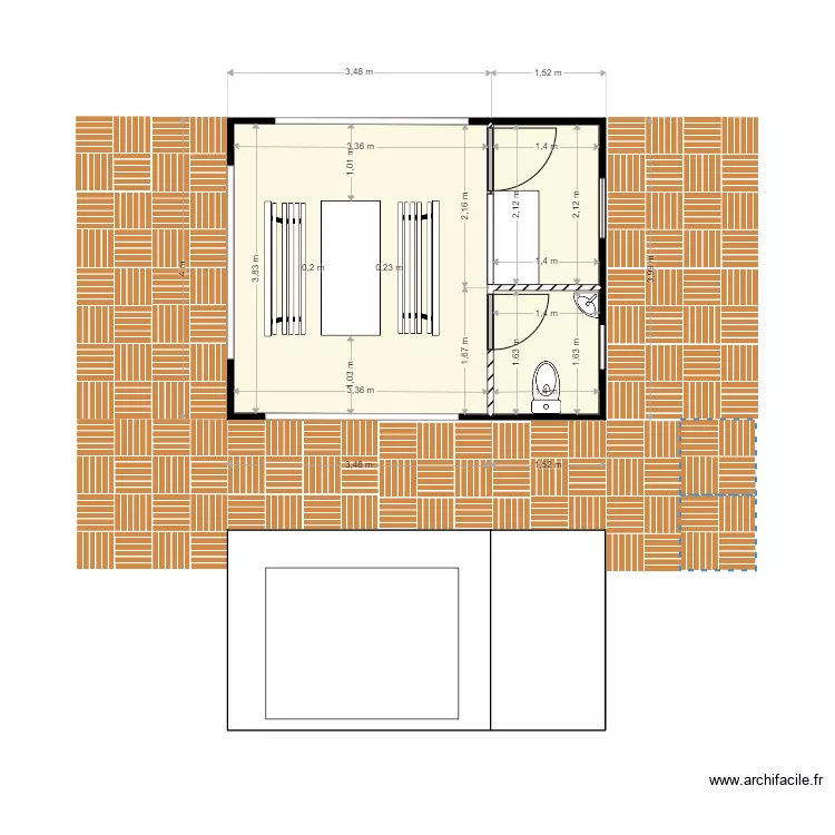 Marthe kiosque. Plan de 