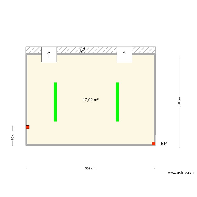 Vasco azevedo. Plan de 1 pièce et 17 m2