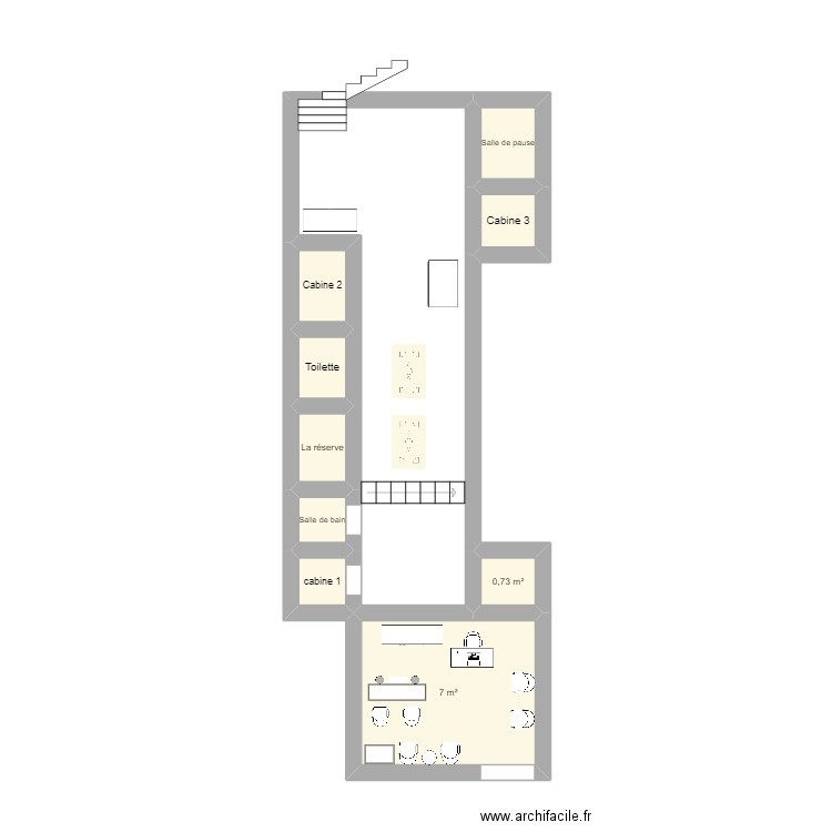 Plan de l'institut. Plan de 9 pièces et 14 m2